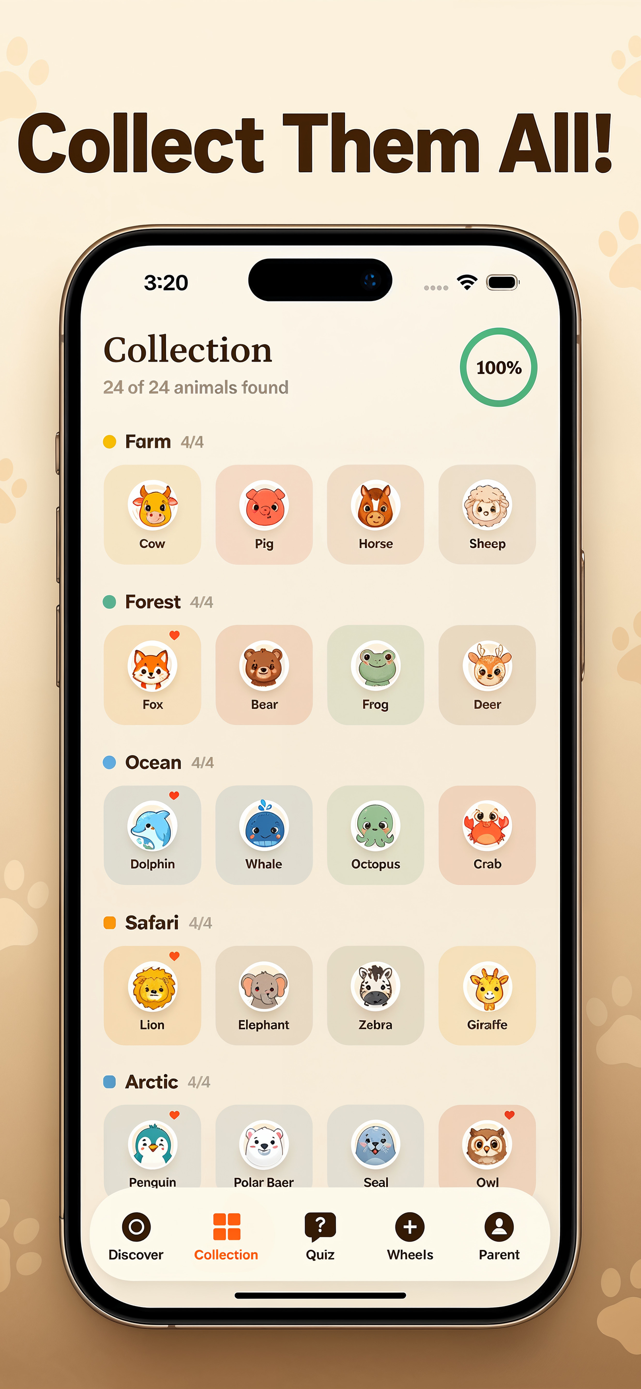 Collect all 24 animals
